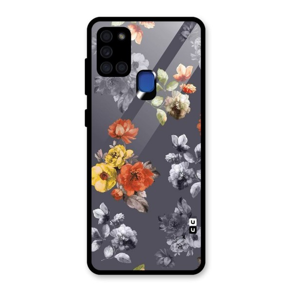 Beauty Art Bloom Glass Back Case for Galaxy A21s