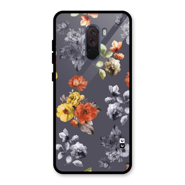 Beauty Art Bloom Glass Back Case for Poco F1