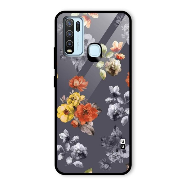 Beauty Art Bloom Glass Back Case for Vivo Y30