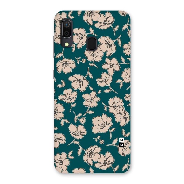 Beauty Green Bloom Back Case for Galaxy A20