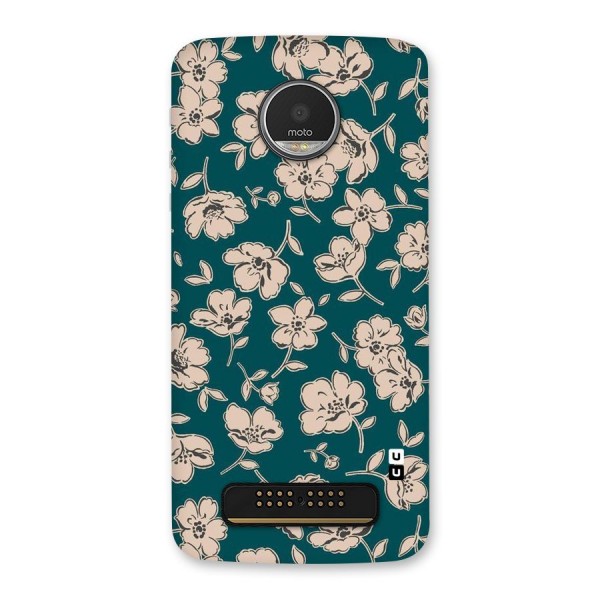 Beauty Green Bloom Back Case for Moto Z Play