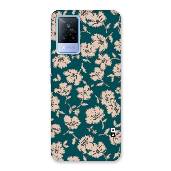 Beauty Green Bloom Back Case for Vivo V21 5G