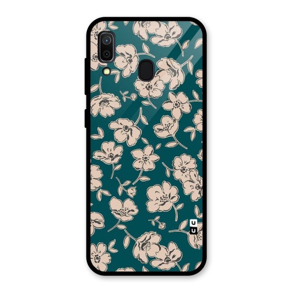 Beauty Green Bloom Glass Back Case for Galaxy A30