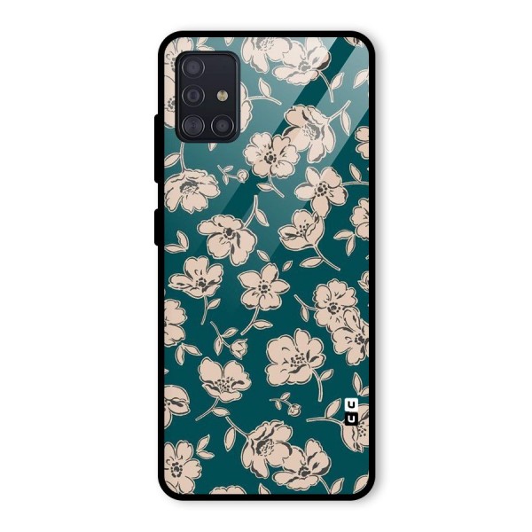 Beauty Green Bloom Glass Back Case for Galaxy A51