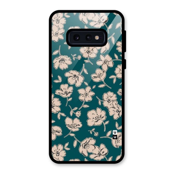 Beauty Green Bloom Glass Back Case for Galaxy S10e