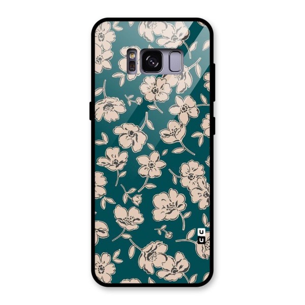 Beauty Green Bloom Glass Back Case for Galaxy S8