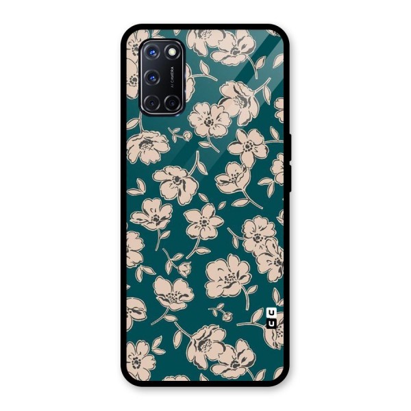 Beauty Green Bloom Glass Back Case for Oppo A52