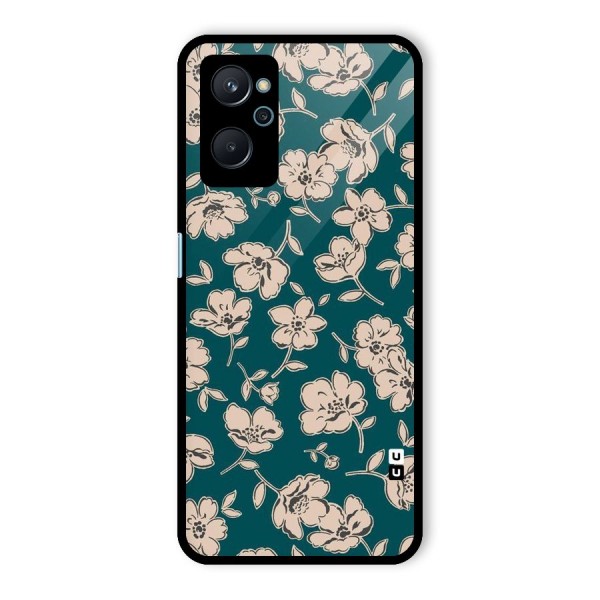 Beauty Green Bloom Glass Back Case for Realme 9i