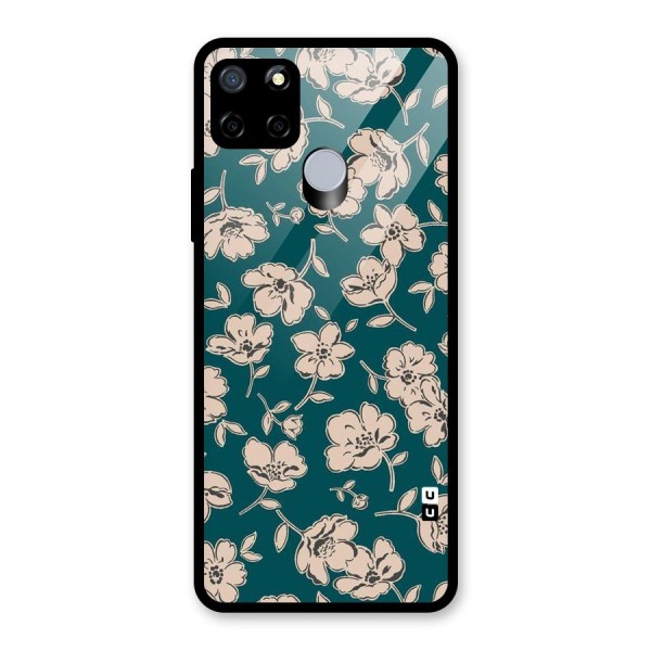 Beauty Green Bloom Glass Back Case for Realme C15