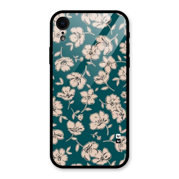 Beauty Green Bloom Glass Back Case for XR