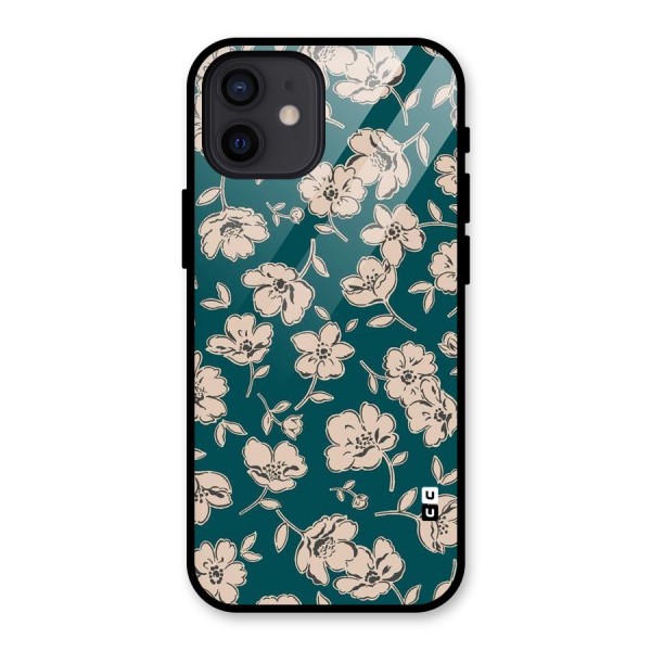 Beauty Green Bloom Glass Back Case for iPhone 12