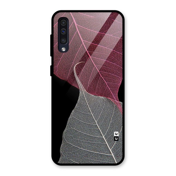 Beauty Leaf Glass Back Case for Galaxy A50s