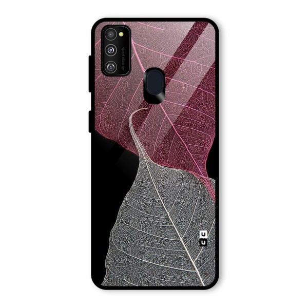 Beauty Leaf Glass Back Case for Galaxy M21