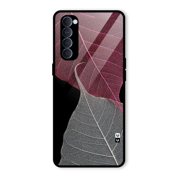 Beauty Leaf Glass Back Case for Oppo Reno4 Pro