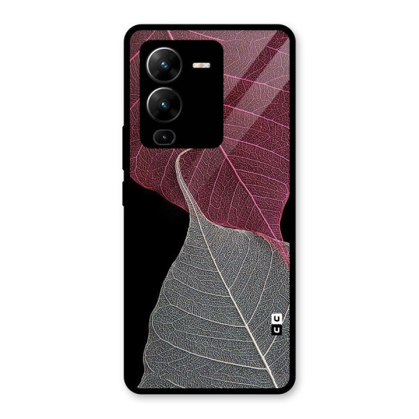 Beauty Leaf Glass Back Case for Vivo V25 Pro