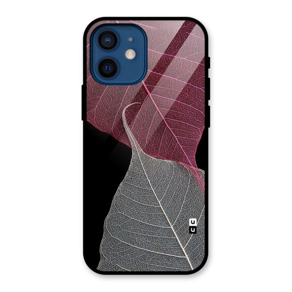 Beauty Leaf Glass Back Case for iPhone 12 Mini