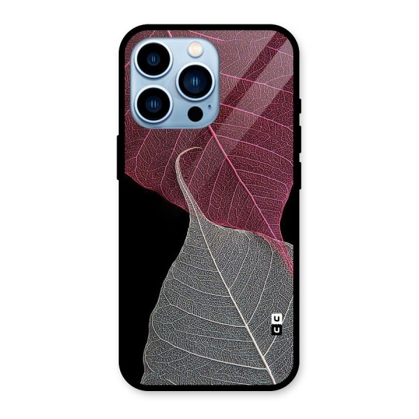 Beauty Leaf Glass Back Case for iPhone 13 Pro