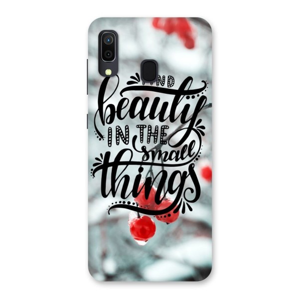 Beauty in Small Things Back Case for Galaxy A20