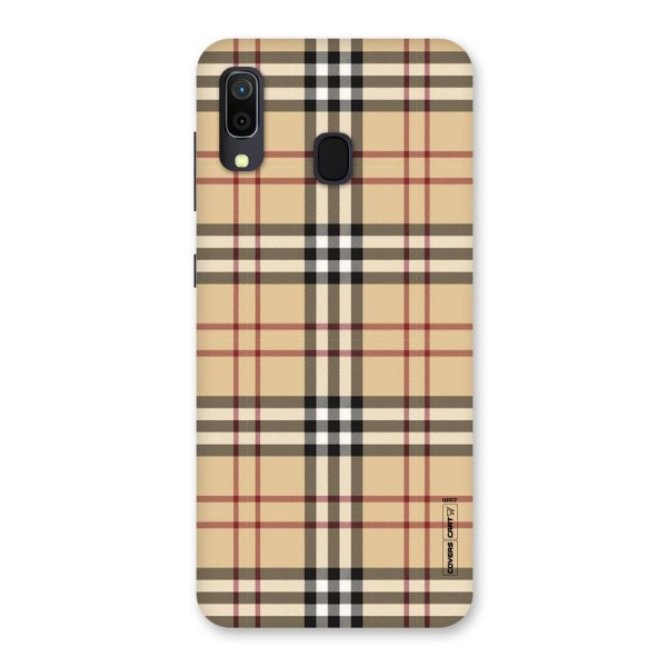 Beige Check Back Case for Galaxy A20