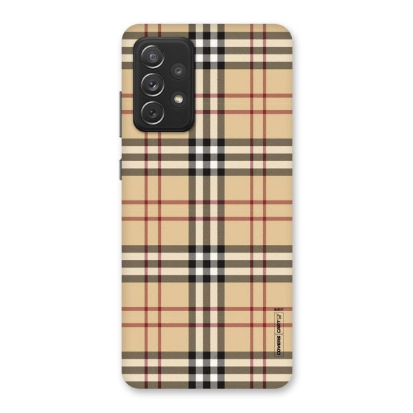 Beige Check Back Case for Galaxy A72