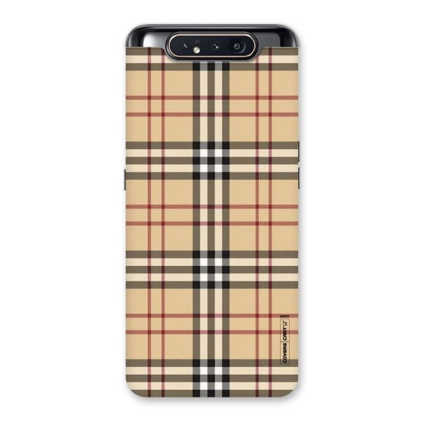 Beige Check Back Case for Galaxy A80