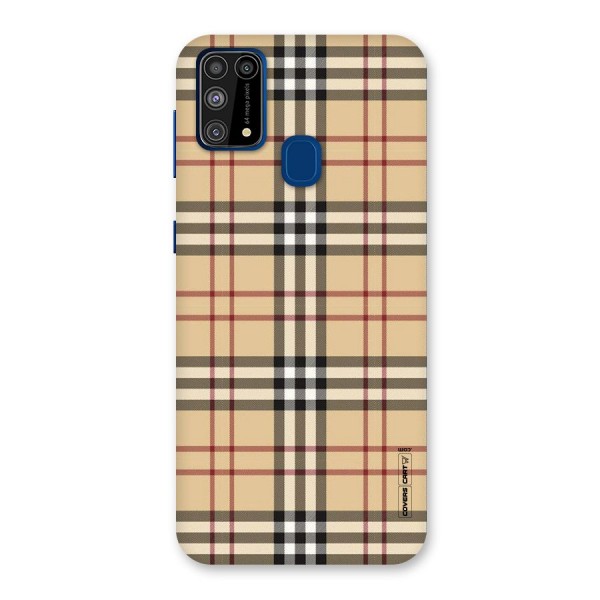 Beige Check Back Case for Galaxy F41