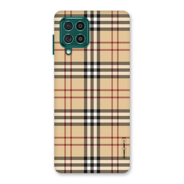 Beige Check Back Case for Galaxy F62