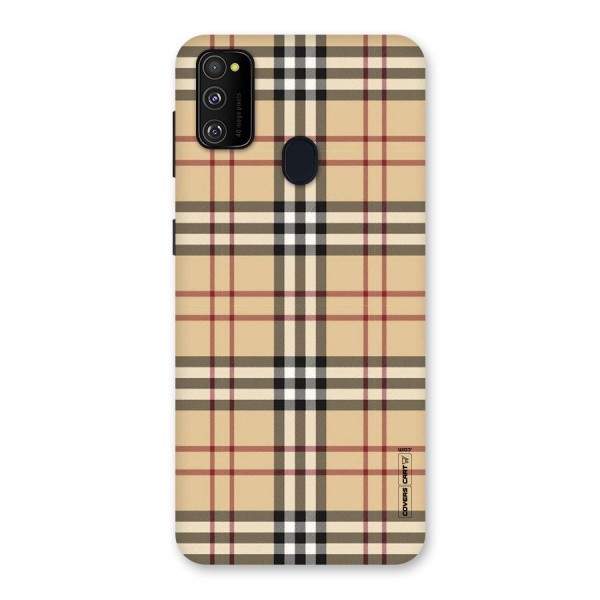 Beige Check Back Case for Galaxy M21