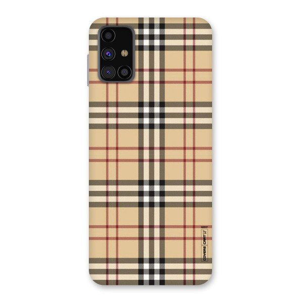 Beige Check Back Case for Galaxy M31s