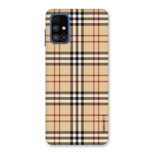 Beige Check Back Case for Galaxy M51