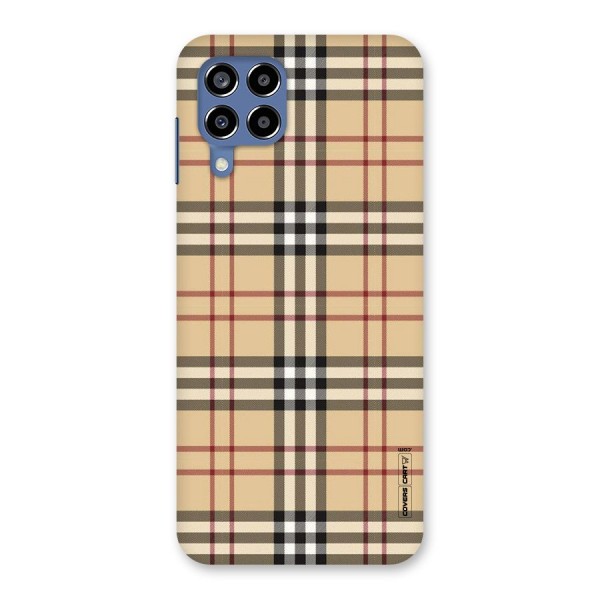 Beige Check Back Case for Galaxy M53 5G