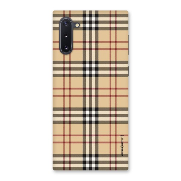 Beige Check Back Case for Galaxy Note 10