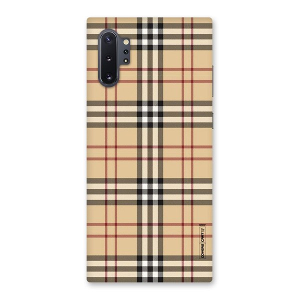 Beige Check Back Case for Galaxy Note 10 Plus