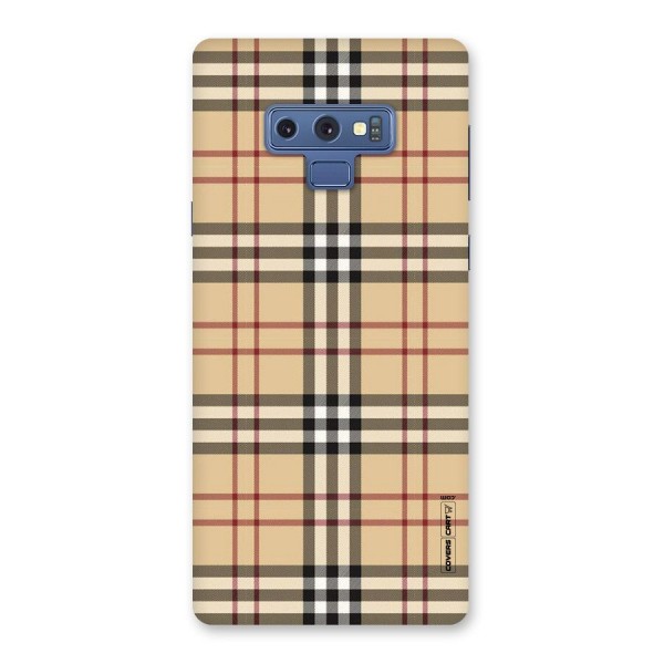 Beige Check Back Case for Galaxy Note 9