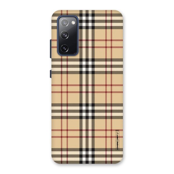 Beige Check Back Case for Galaxy S20 FE