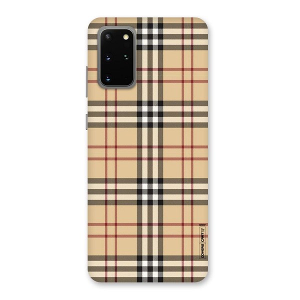 Beige Check Back Case for Galaxy S20 Plus