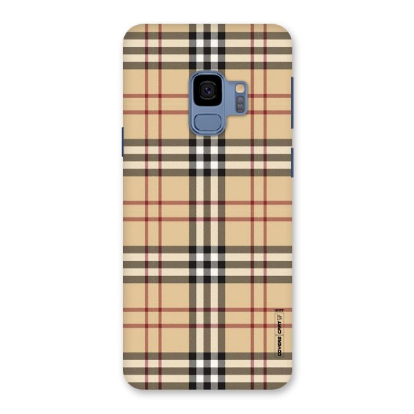 Beige Check Back Case for Galaxy S9