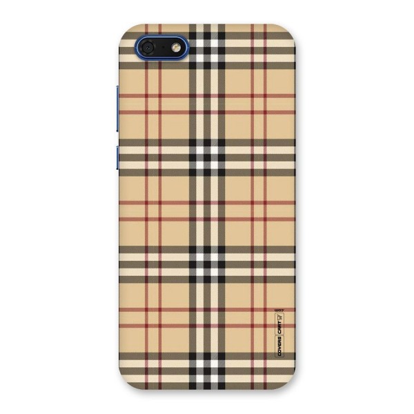 Beige Check Back Case for Honor 7s