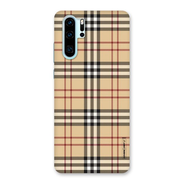 Beige Check Back Case for Huawei P30 Pro