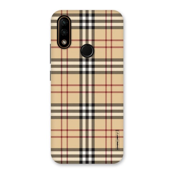 Beige Check Back Case for Lenovo A6 Note