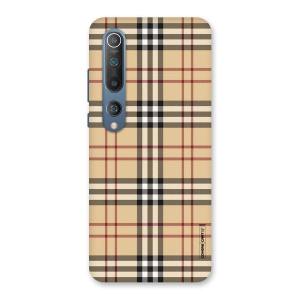 Beige Check Back Case for Mi 10