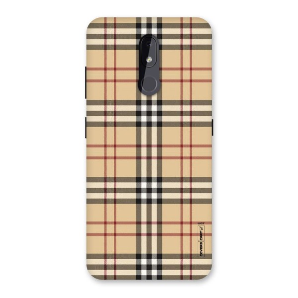 Beige Check Back Case for Nokia 3.2