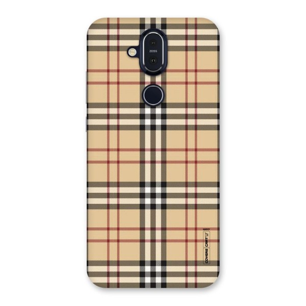 Beige Check Back Case for Nokia 8.1