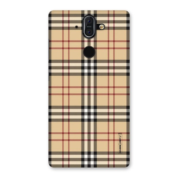 Beige Check Back Case for Nokia 8 Sirocco