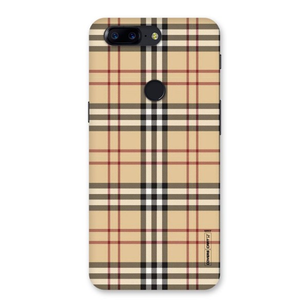 Beige Check Back Case for OnePlus 5T