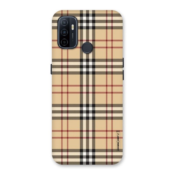 Beige Check Back Case for Oppo A33 (2020)