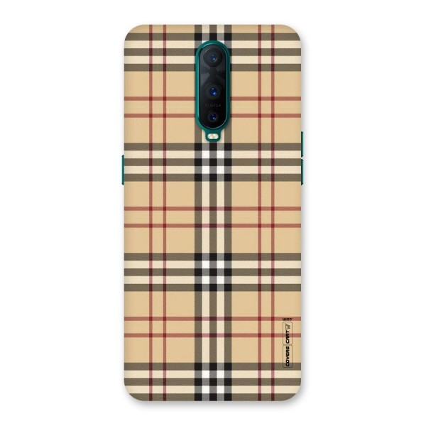 Beige Check Back Case for Oppo R17 Pro