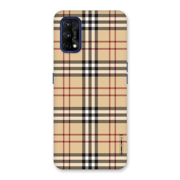 Beige Check Back Case for Realme 7 Pro