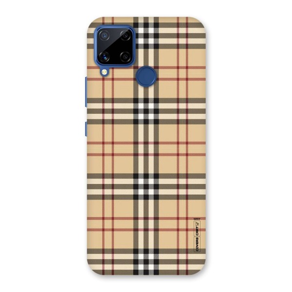 Beige Check Back Case for Realme C12