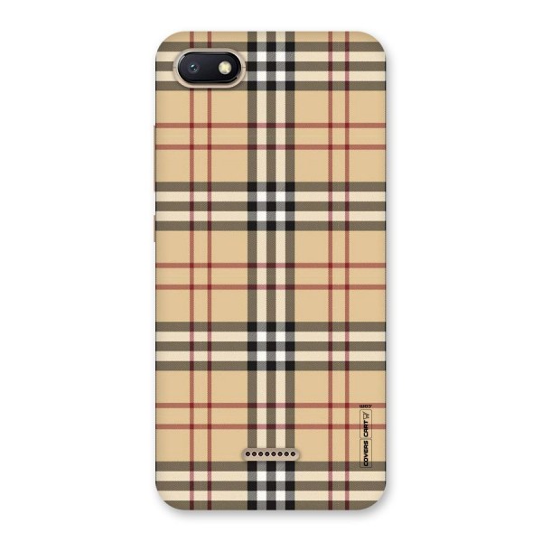 Beige Check Back Case for Redmi 6A